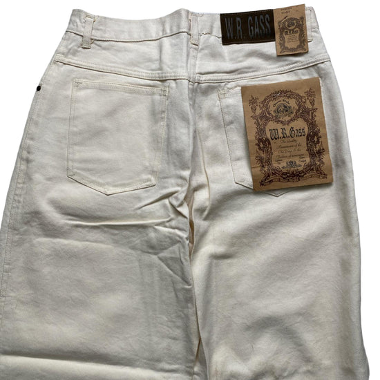 W R Gass Vintage 90’s Cream Baggy Jeans (33W)