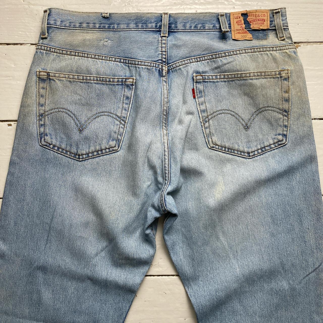 Levis 505 Vintage Baggy Distressed Work Jeans