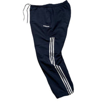 Adidas Navy and White Shell Trackpant Baggy Bottoms (XL)