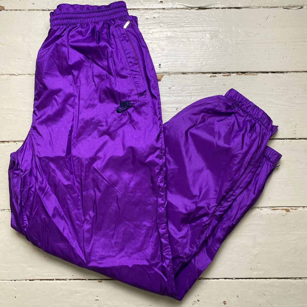 Nike Purple 90’s Vintage Shell Trackpant Bottoms