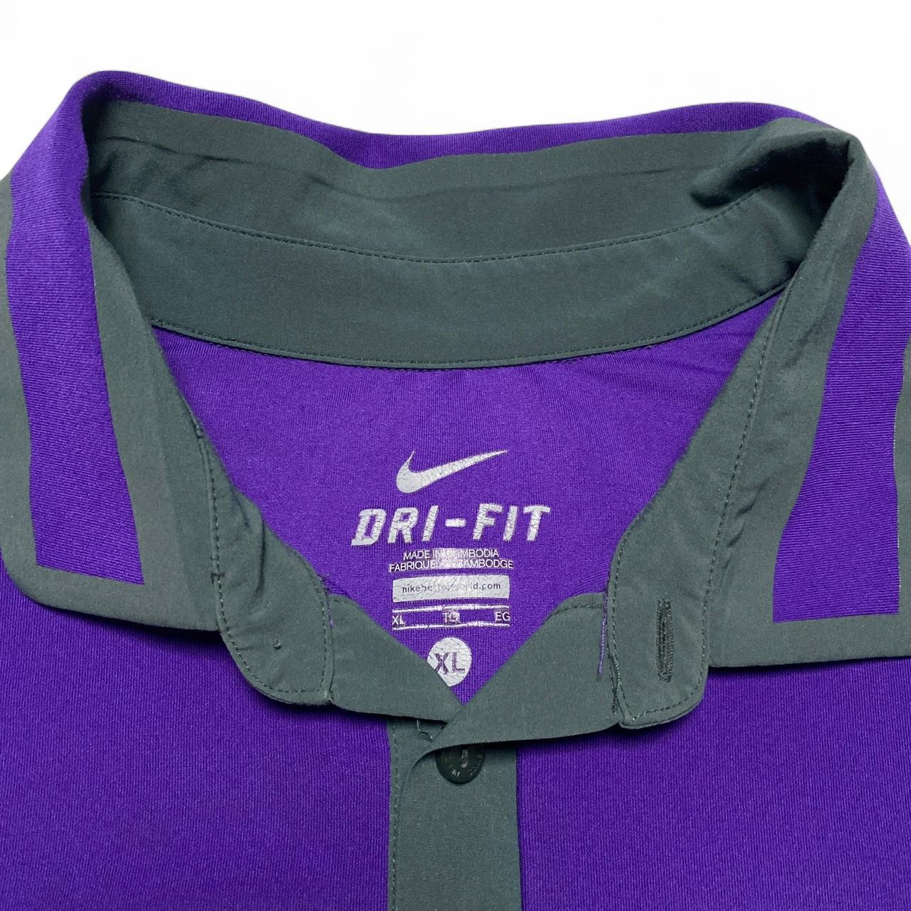 Nike Roger Federer ATP Finals 2012 Purple and Grey Polo Shirt (XL)