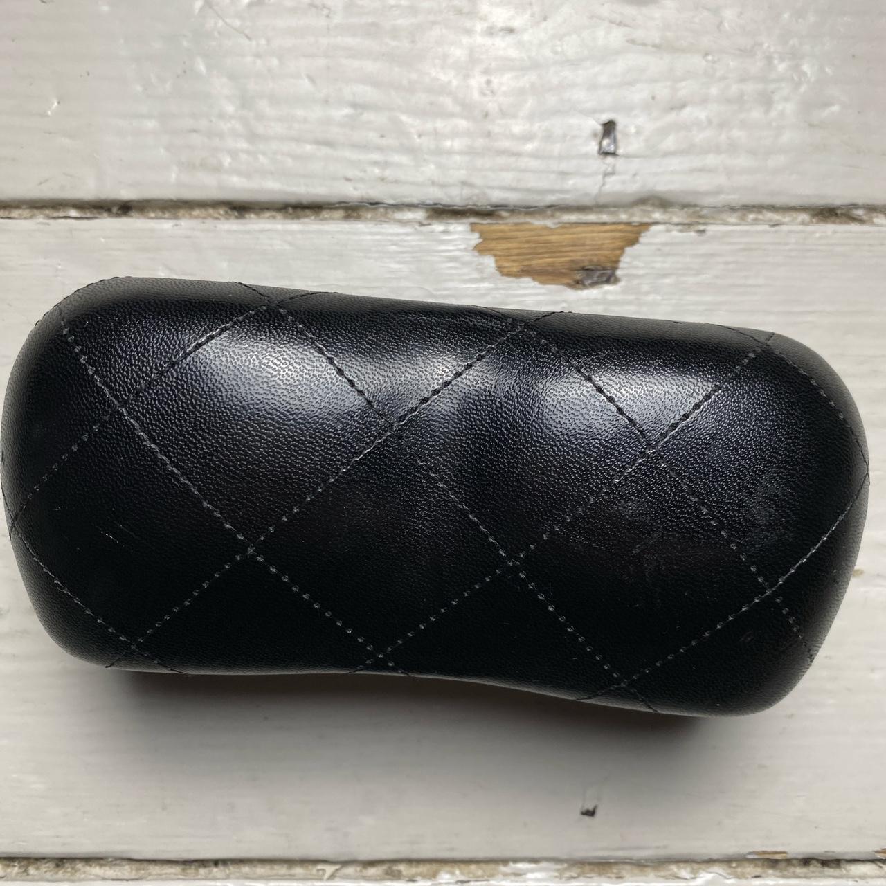 Chanel CC Black Leather Glasses Case