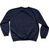 Reebok Navy and White Crewneck Jumper (M)
