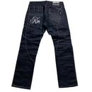 K&M Vintage Kosmolupo White Stitch Embroidery y2k Jeans (34W)