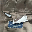 Canali Brown Pin Stripe Suit Wool Jacket Blazer (L)