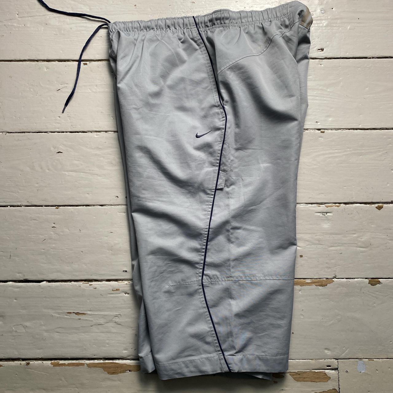 Nike Vintage Y2K Shell Trackpant Silver and Navy Shorts