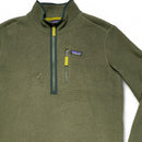 Patagonia Retro Pile Khaki Green Quarter Zip Fleece Jumper (L)