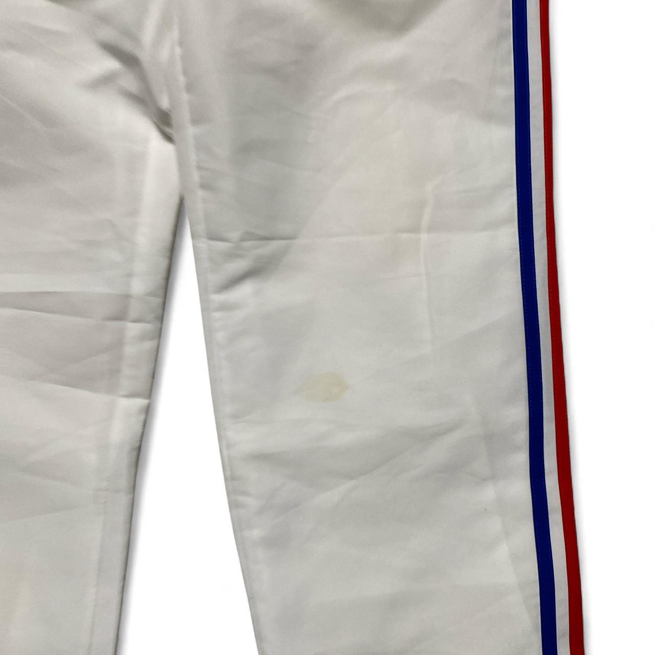 Adidas Performance Essentials White Blue and Red Shell Trackpant Bottoms (S)