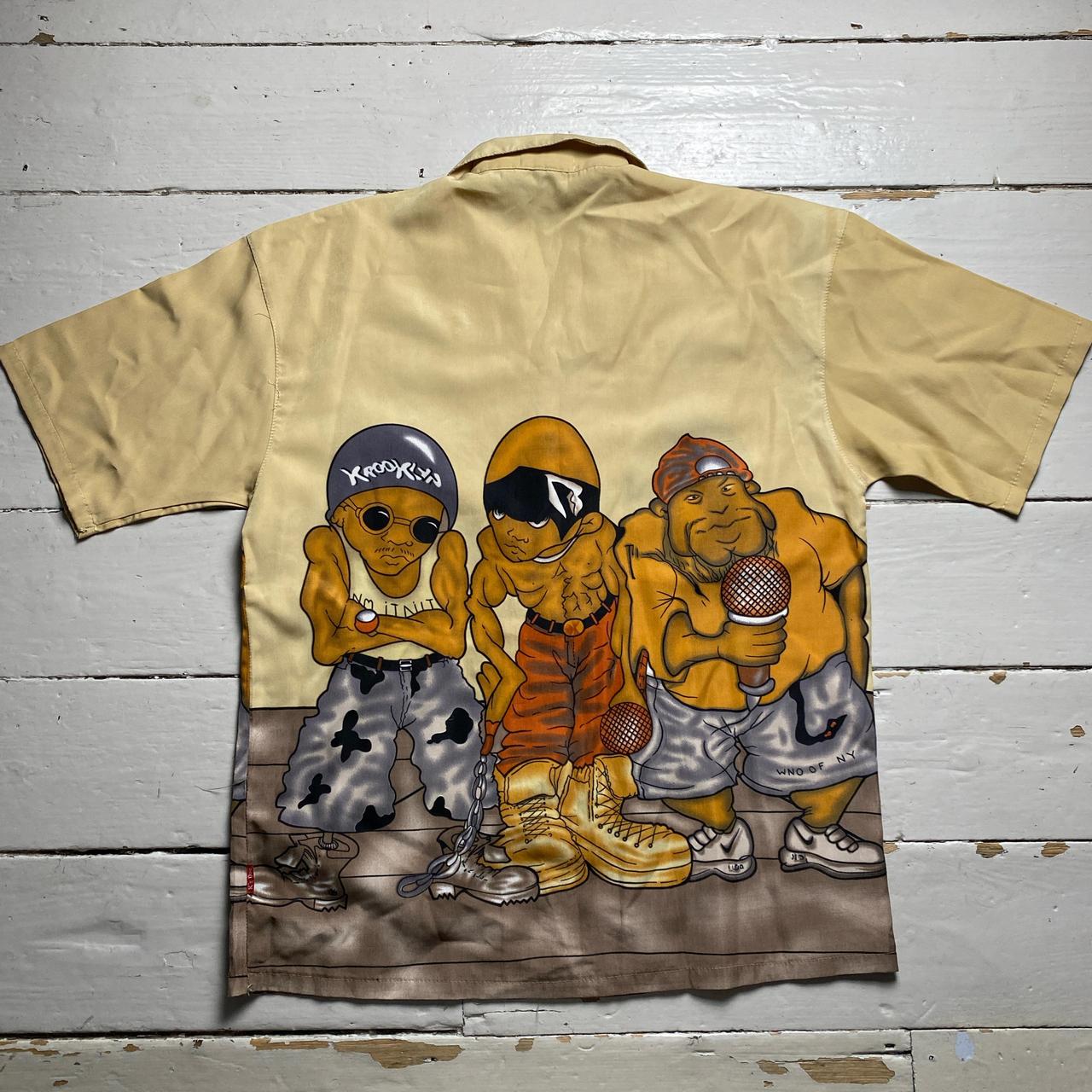 Vintage Y2K Hip Hop Cartoon Graffiti Characters Short Sleeve Shirt