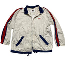 Nike Vintage 90’s Cream Navy and Red Tracksuit Nylon Shell Jacket (XL)