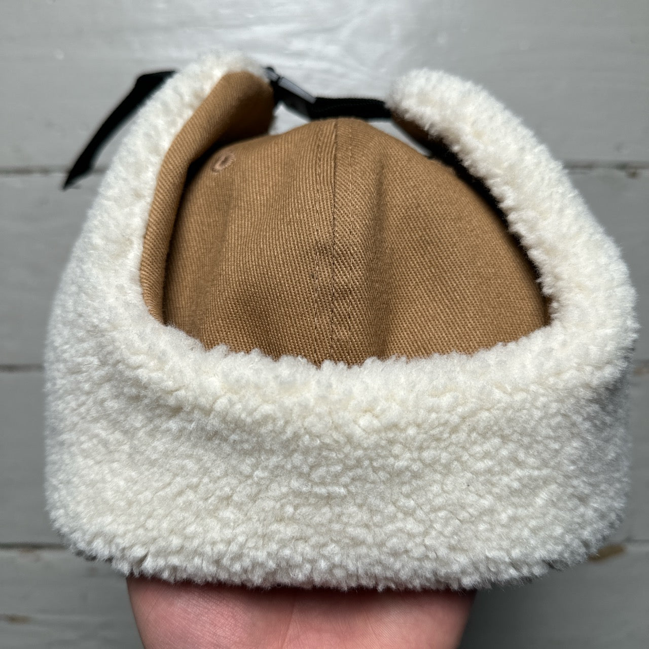 Swoosh Sand Brown Dog Ear Trapper Hat
