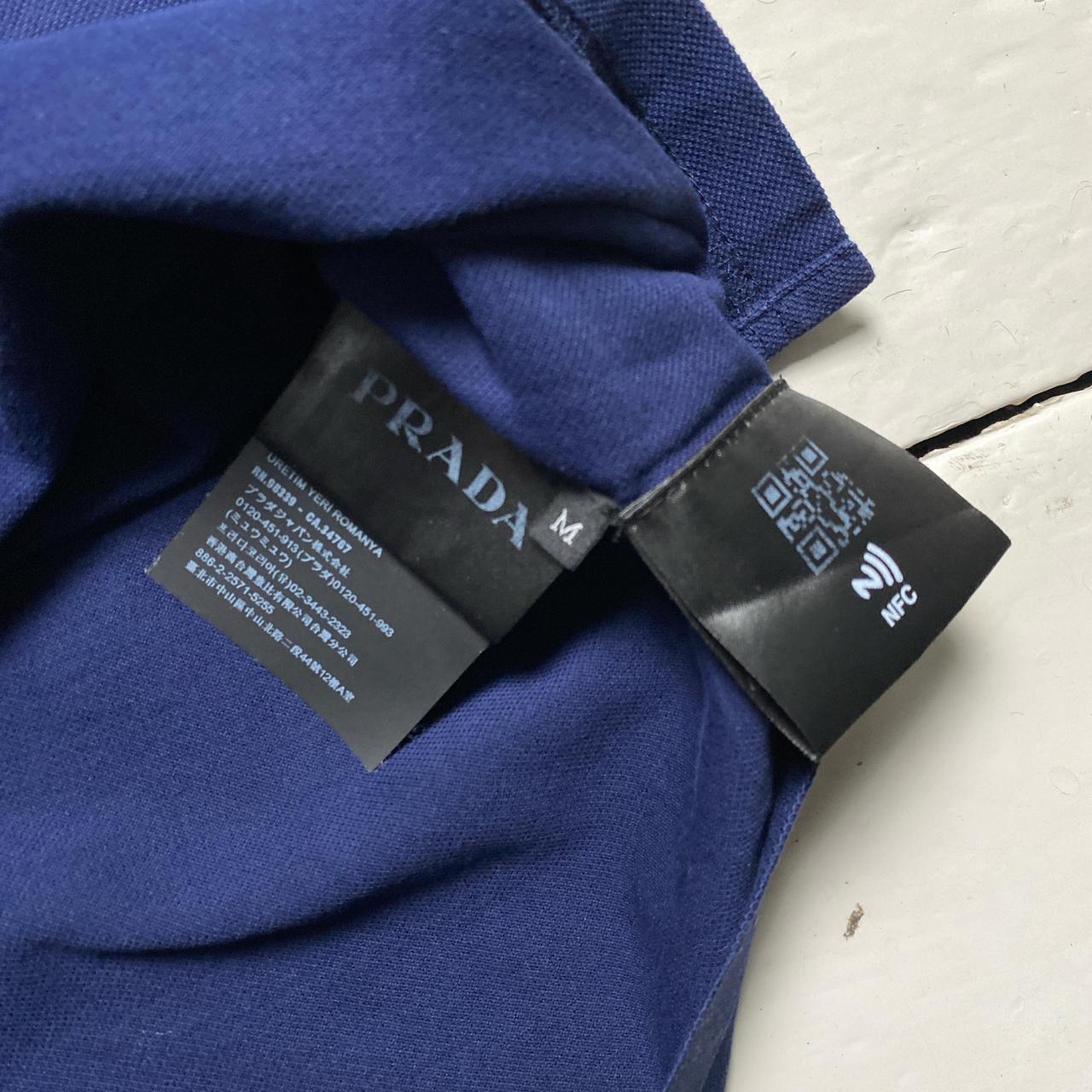 Prada Milano Navy and Yellow Polo Shirt (M)