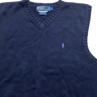 Polo Ralph Lauren Navy and Blue Vest Body Warmer Jumper (L)