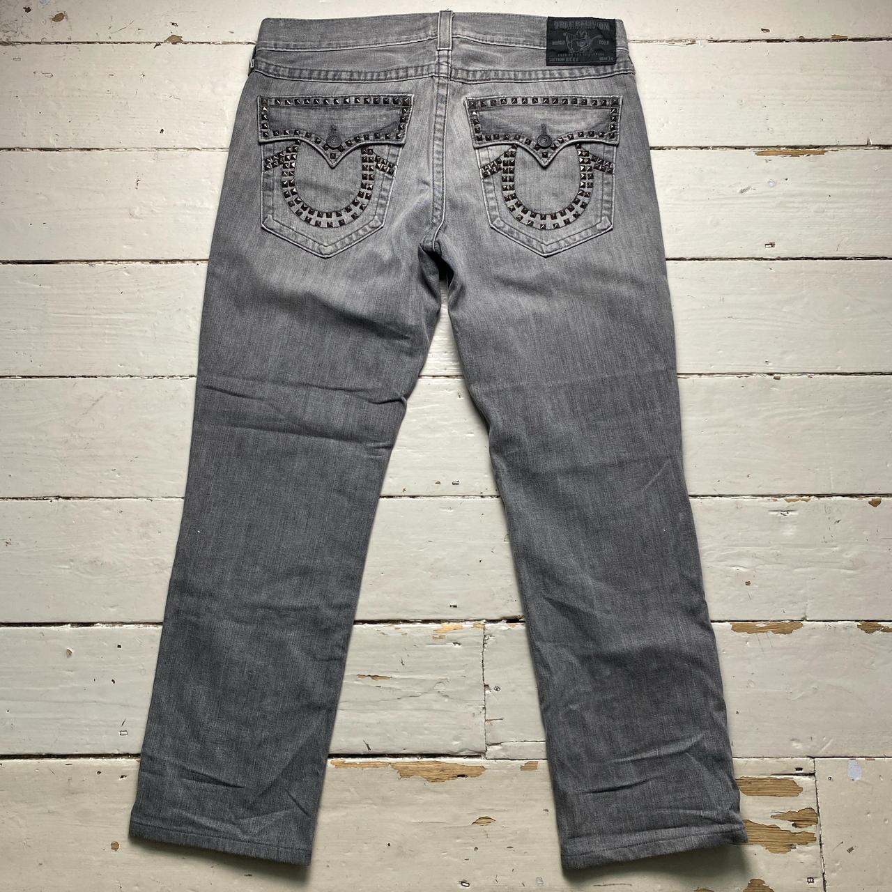 True Religion Grey Studded Jeans