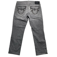 True Religion Grey Studded Jeans (38W)