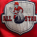 Eljay 25 Vintage 90’s y2k Velour Black and Red All Star NFL Jersey (L)