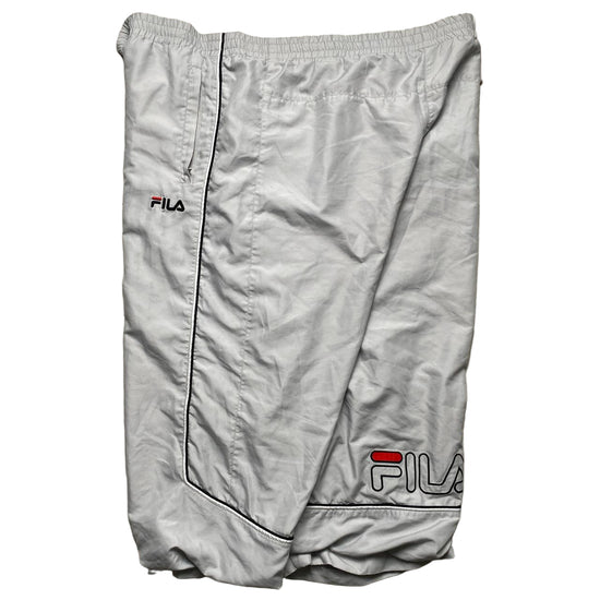 Fila Shell Trackpant Baggy Shorts Silver Black and Red (2XL)