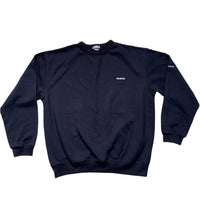 Reebok Navy and White Crewneck Jumper (M)