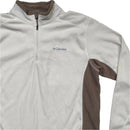 Columbia Thermal Cream White and Brown Quarter Zip Jumper (L)