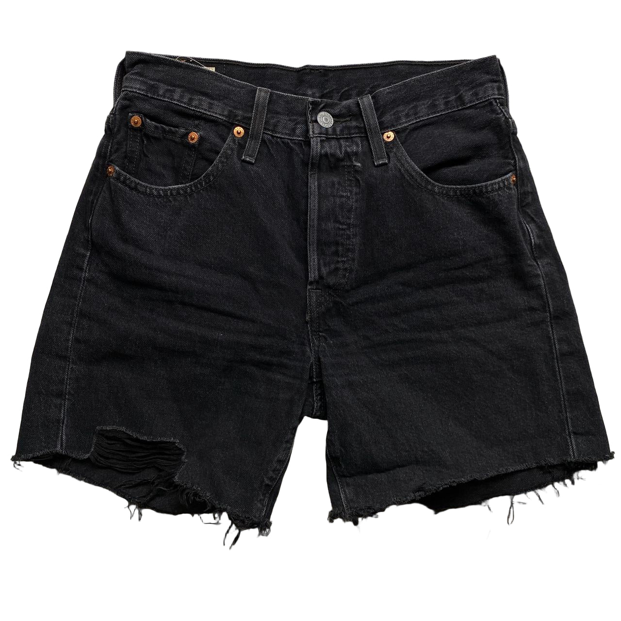 Levis 501 Womens Cut Down Shorts Black Charcoal (25W)