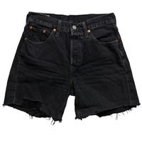 Levis 501 Womens Cut Down Shorts Black Charcoal (25W)