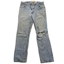Levis 505 Light Blue Distressed Jeans (W 33)