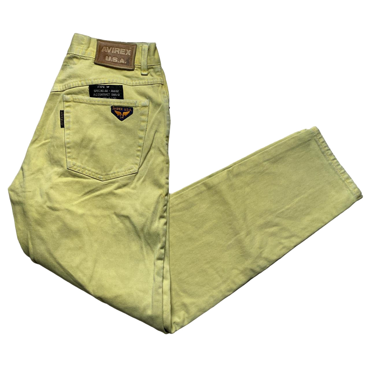 Avirex USA Vintage Military Jeans Light Yellow (28W)