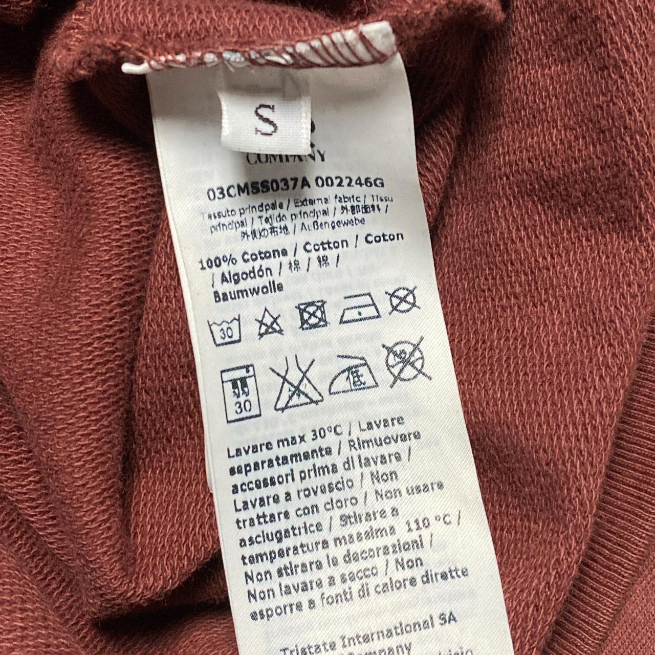 CP Company Burgundy and Black Zip Quarter Zip Jumper (S)