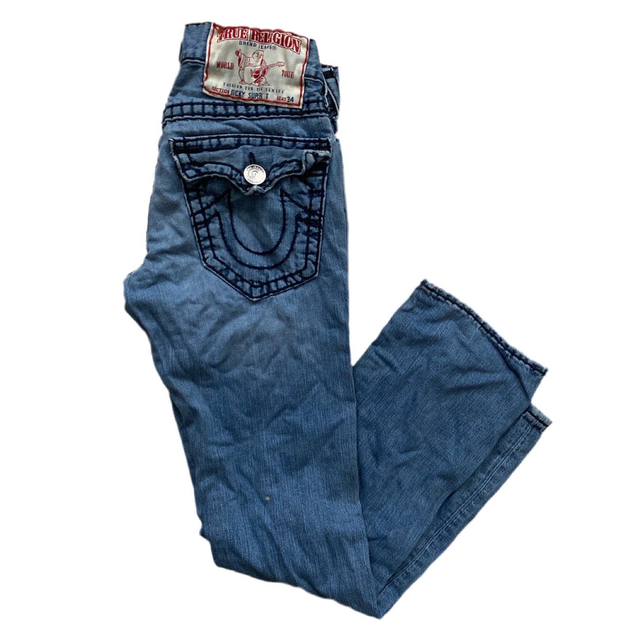 True Religion Ricky Super T Big Stitch Jeans (29W)