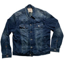 True Religon Denim White Stitch Navy Stonewash Denim Jacket (XL)