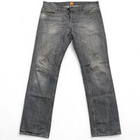 Hugo Boss Orange Light Grey Straight Fit Jeans (36W)