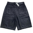 6PM SixPM Season Black Shiny Denim Jorts Jean Shorts (W 32)