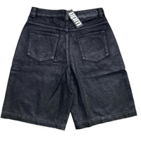 6PM SixPM Season Black Shiny Denim Jorts Jean Shorts (W 32)