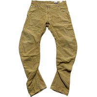 G Star Beige Corduroy Twisted Jeans (36W)