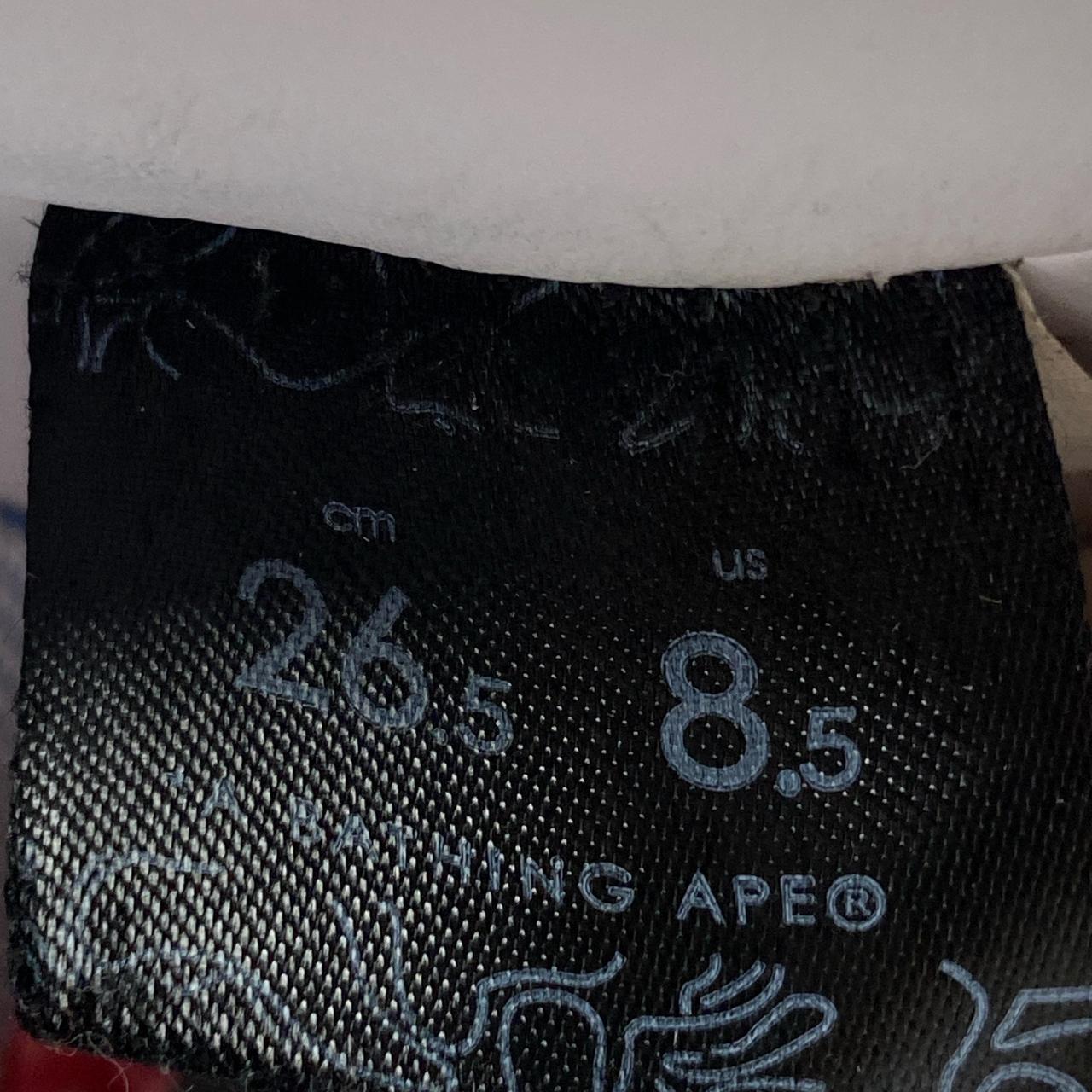 Bape Bapesta White and Grey Patent (UK 7.5)