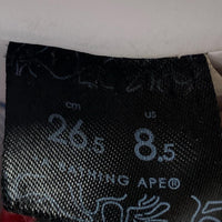 Bape Bapesta White and Grey Patent (UK 7.5)