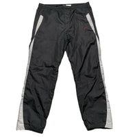 Nike Vintage y2k Grey White and Red Swoosh Shell Trackpant Bottoms (S)