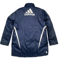 Chelsea Adidas Climawarm Padded Parka Long Coat Jacket Navy and White (L)