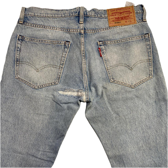 Levis Hi Ball Vintage Light Blue Distressed Jeans (34W)