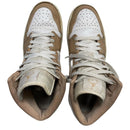 Jordan 1 Mid Beige and White High Trainers (UK 9.5)