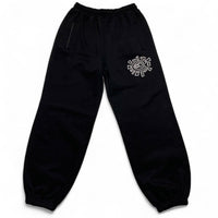 Always Do What You Should Do Black and White Baggy Joggers (L)