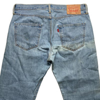 Levis 501 Light Blue Vintage Stonewash Jeans (34W)