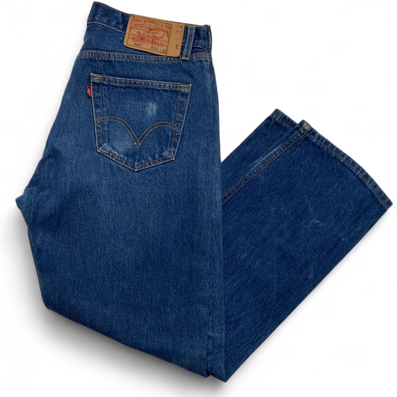 Levi's 501 Vintage Navy Blue Baggy Jeans (36W)