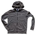 Nike White Swoosh Grey Hoodie (M)