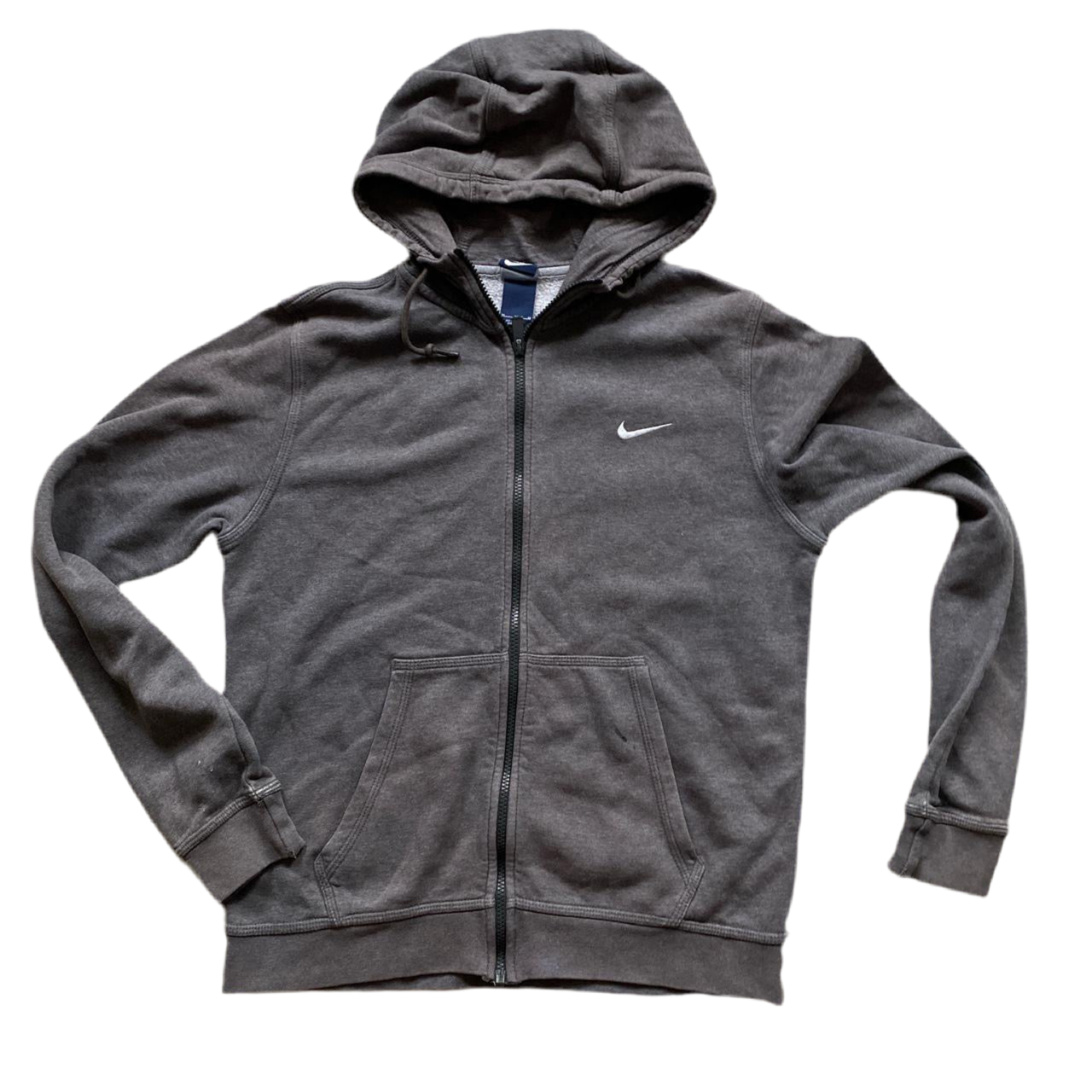 Nike White Swoosh Grey Hoodie (M)