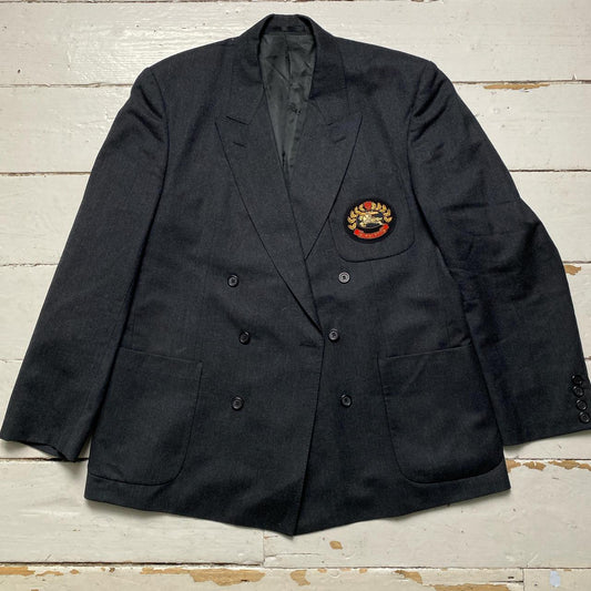 Burberry Burberrys Vintage Double Breasted Wool Suit Jacket Blazer