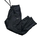 Nike Black and White Swoosh Shell Trackpant Baggy Bottoms (L)