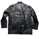 Aviatrix Black Leather Peacoat Jacket (M)