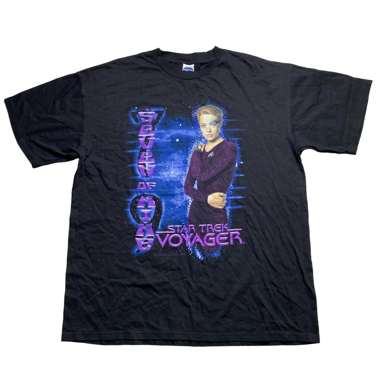 Star Trek Voyager Vintage 2000 Black T Shirt (XL)