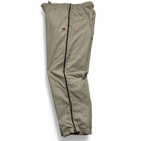 Nike Beige Y2K Vintage Shell Trackpant Hexi Logo Red White Swoosh Bottoms (XL)